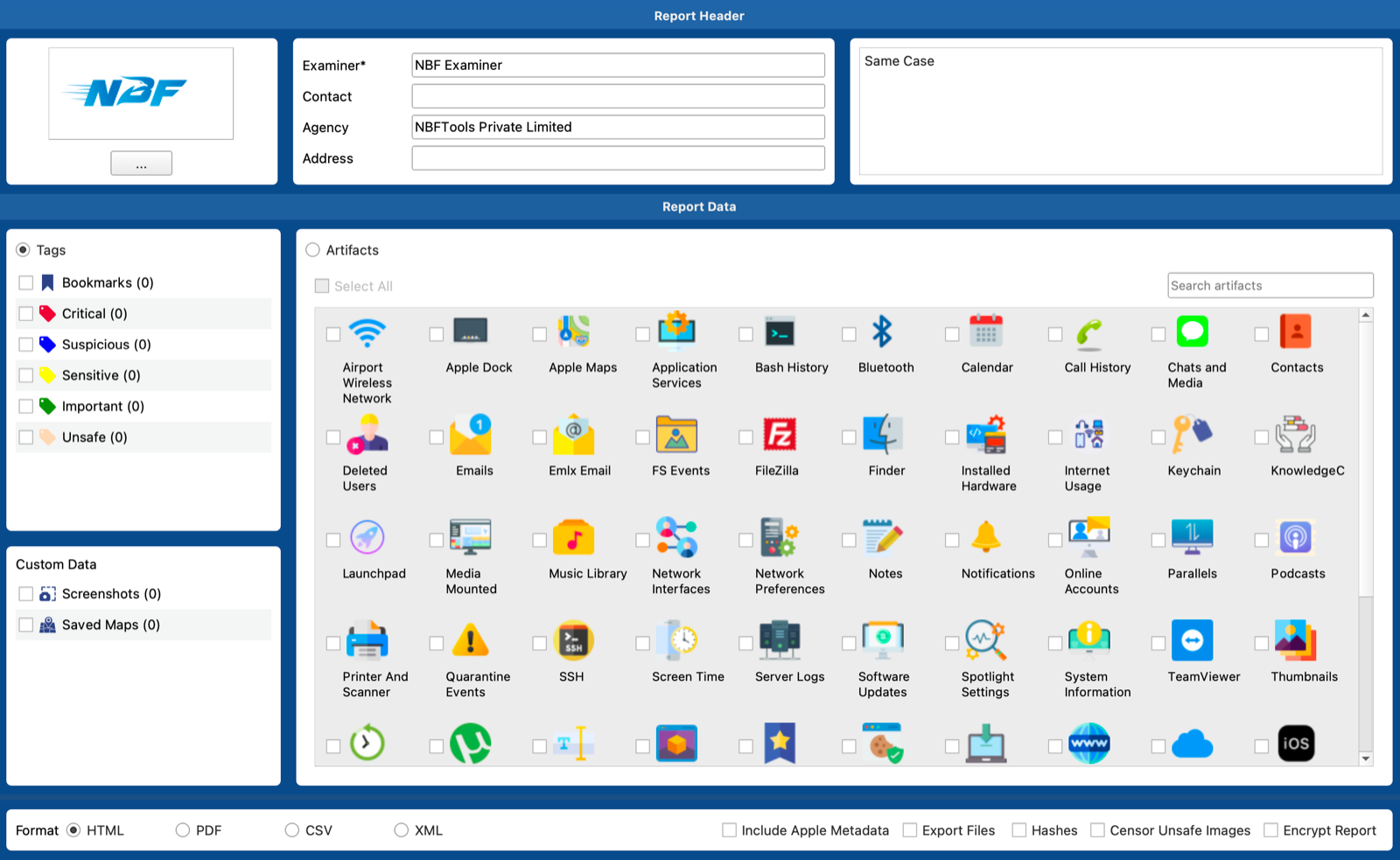 Report builder